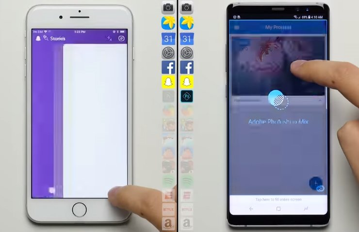 iphone 8 plus vs galaxy note 8 hiz