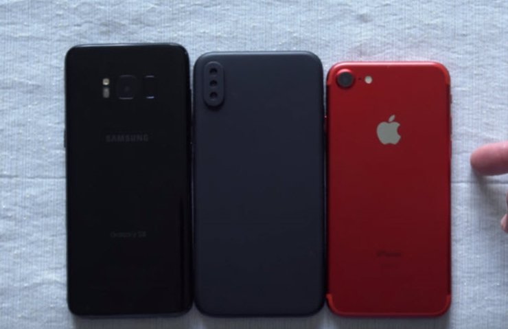 iphone 8 maketi galaxy s8 ve iphone 7