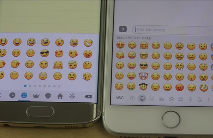 samsung vs apple emoji karsilastirmasi