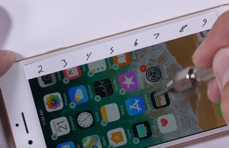 iphone 8 bukulme ve cizilme testine